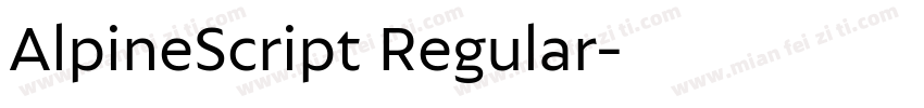 AlpineScript Regular字体转换